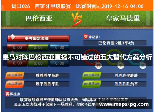 皇马对阵巴伦西亚直播不可错过的五大替代方案分析